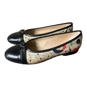 ICON Shoes Slip On Leather Loafers With Graphic Art Size 7.5
